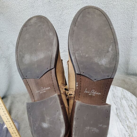 Sam Edelman Shoes Womens Size 9 Ridge Brown Leather Ankle Boots - Picture 2 of 9
